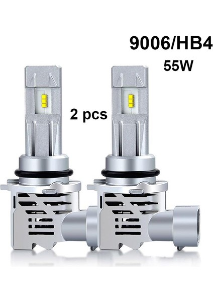 9006 Hb4 55W 2 Adet Araba LED Far H4 Lm Yüksek Düşük Işın 55W H7 H H1ORIJINAL Lamba Sis Ampul Motosiklet 6500K Dc 12V (Yurt Dışından)
