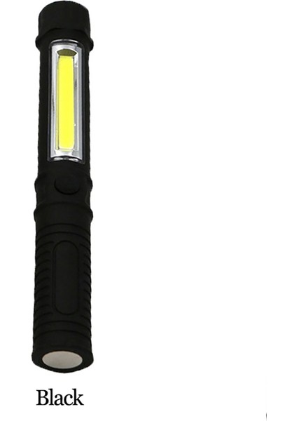 Siyah Stil Yeni 6000LM Cob LED Çalışma El Feneri Manyetik Taban ve Klip Çok Fonksiyonlu Cep Kalem Işık Muayene Çalışma Işığı Araba Tamir Aracı (Yurt Dışından)