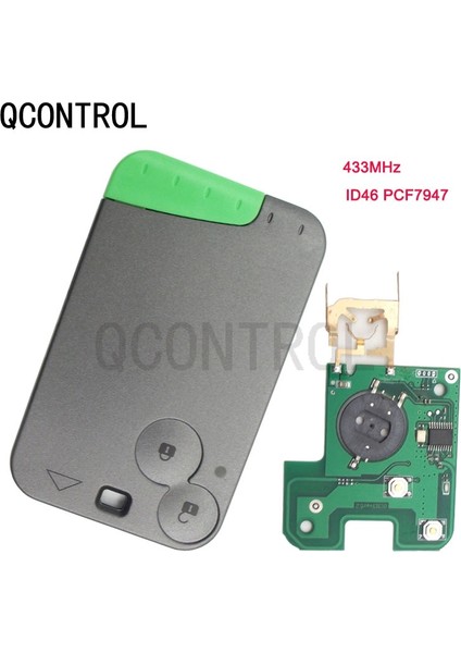 Qcontrol 2 Düğmeli Uzaktan Kumanda Pcfmhz ile Renault Laguna Espace Akıllı Kart Uzaktan Fob Araba Styling (Yurt Dışından)