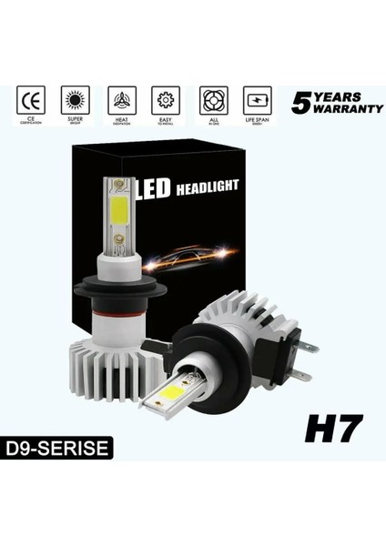 H9 Stili 3000K Altın Yeni 110W LED Mini Araba Far Oto LED Buz Ampul Araba LED Işık H4 H8 H H1 Otomobil Diyot Lambaları H4 LED Ampul H7 (Yurt Dışından)