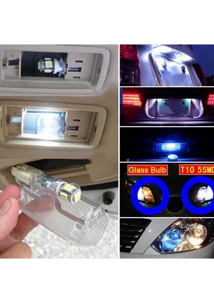 Beyaz Katur T10 W5W LED Ampul 5 Smd LED Beyaz Mavi Kırmızı Sarı Yeşil Süper Parlak Kama Işıklar Ampuller Lambalar 12V Md (Yurt Dışından) indirimleri