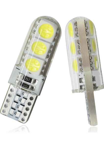 Beyaz 1x Araba Sinyal Lambası T10 LED Ampul W5W 5W5 LED Ampul V 7000K 6smd Oto Iç Kubbe Okuma Lambaları Kama Yan Işık Beyaz (Yurt Dışından) fiyatları