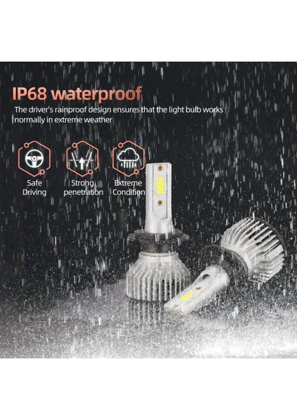 H10 Stili 8000K Beyaz Mavi Mini Cob LED H4 Araba Far H7 H1 LED H3 H8 H9 H11 Hir Hb Hb Canbuk Oto Sis Lambası Turbo Ampuller 12V 24V (Yurt Dışından)