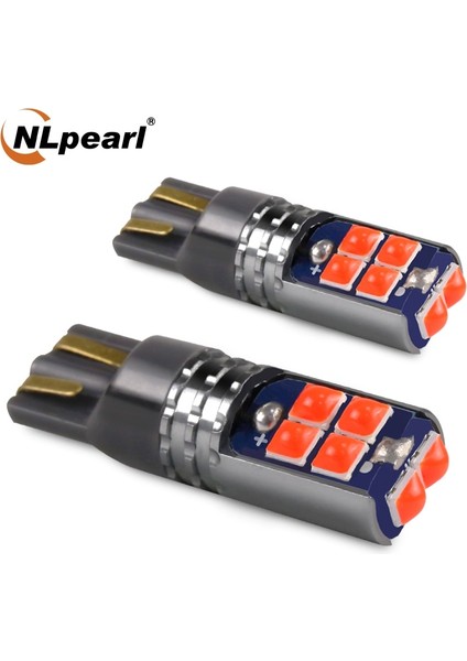 2 Adet-Mavi Nlpearl 2x Sinyal Lambası T10 LED W5W LED Araba Ampulleri Smd W5W LED Canbus Araba Okuma Lambası Kama Boşluk Işığı 12 V (Yurt Dışından)