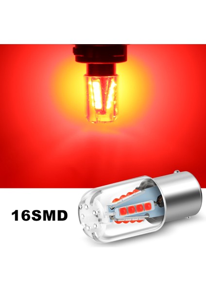 1156 BA15S P21W Stili 16SMD Kırmızı Baw LED Ampuller Araba Işık Süper Parlak BAY15D P LED Lamba Dönüş Sinyali Işığı 12V Beyaz Kırmızı Sarı Amber (Yurt Dışından)