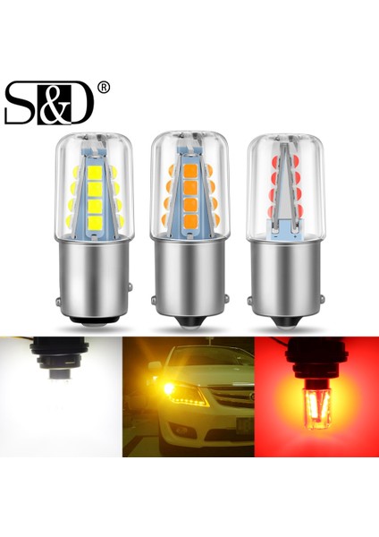 1156 BA15S P21W Stili 16SMD Kırmızı Baw LED Ampuller Araba Işık Süper Parlak BAY15D P LED Lamba Dönüş Sinyali Işığı 12V Beyaz Kırmızı Sarı Amber (Yurt Dışından) indirimleri