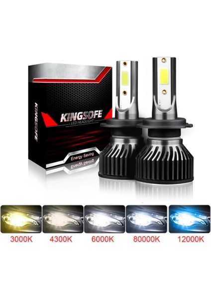 H9 Stili 6500K Muxall Lm 6000K 4500K 8000K Hb3 Hb4 H1 H8 H7 H4 H11 H9 LED Far Süper Parlak Cob Chıp Araba Sis Ampul 12V (Yurt Dışından)