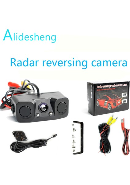 Xiyu Shop AHD1080P Araba Radarı ve Arka Görüş Kamerası 3'ü 1 Arada Araba Gece Görüş Radarı Park Sensörü Derecesi IP67 Dvr ile Su Geçirmez Stand (Yurt Dışından)