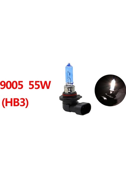 5000K Tarzı 9005 Hb3 55W 1 Adet Halojen Ampul H1 H3 H4 H7 H8 H9 H Hb Hb4 12V 55W 5000K Kuvars Cam Araba Far Lambası (Yurt Dışından)