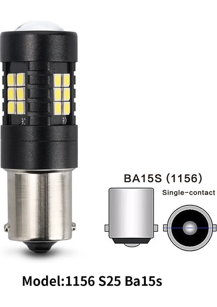 Beyaz Stil 1156 BA15S P21W Anbu Ba BAY15D T Araba LED Ampul Ön Arka Dönüş Sinyali Drl Fren Lambası Otomatik 12V 24V Beyaz Kırmızı Amber (Yurt Dışından)