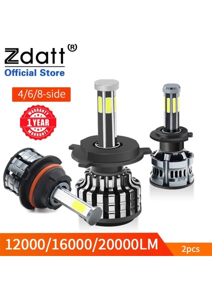 H7 Stili 6 Taraf Yeni Taraflar H4 LED H7 H11 H8 Hb4 H1 Hb3 Araba Far Ampülü H3 LED 12V Canbus 60W Lm 6000K Süper Soğutma Otomatik Far (Yurt Dışından) indirimleri
