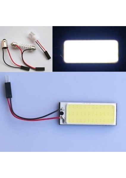 36 Cob Beyaz 36-Cob LED Panel Hıd Ampul Araba Araç Iç Harita Kubbe Kapı Işığı 12V (Yurt Dışından)
