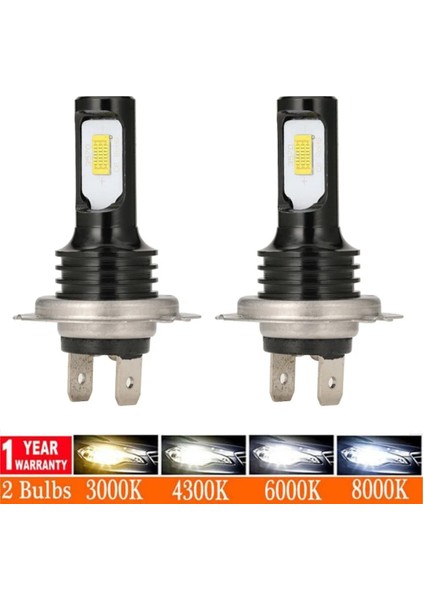 H7 Stili Gümüş 12000K Mavi LED Turbo Araba Far H4 H7 H11 H8 Hb4 H1 H Hb Hb H9 Ampuller 80W Lm Araba Aksesuarık LED Sis Lambası (Yurt Dışından) fiyatları
