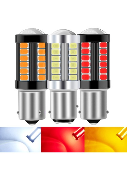 7443 T20 W21-5W Stili Sarı W LED BA15S PY21W Bau BAY15D Md Ampul Tw Lamba Araba Dönüş Sinyali Işığı Amber Beyaz (Yurt Dışından) indirimleri