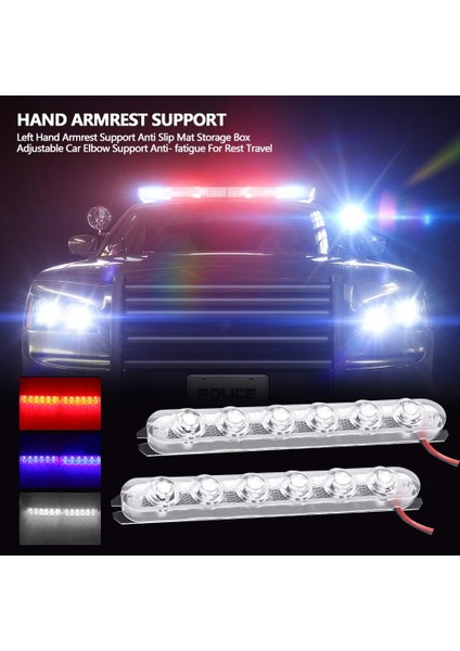 3led Stili Beyaz Olice Işıkları Leb Flaş Lambaları Flaşör Otomatik Flaş Stroboskoplar Flaşlı Işık Acil Durum Uyarı Işığı Park Sinyal Işığı (Yurt Dışından) fırsatları