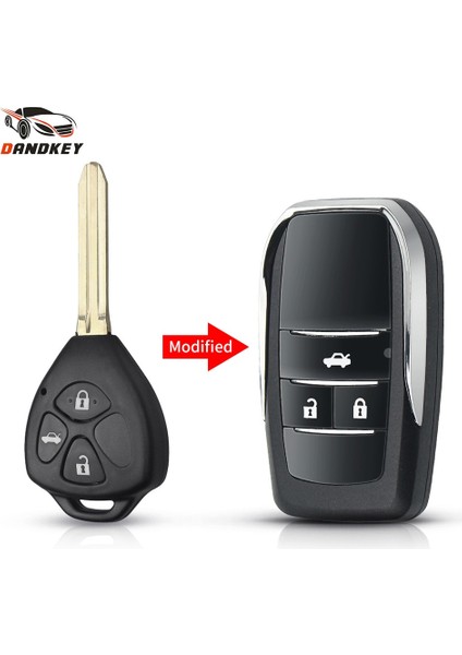 Mor Tarzı Dandkey Düğmeler Uzaktan Araba Anahtarı Durum Toyota Camry 40 Corolla Scion Rav4 Avalon Reiz 4runner Modifiye Katlanır Anahtar Kabuk (Yurt Dışından)
