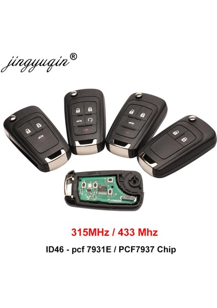 5btn Pcb Stili 315MHZ ID46 Jingyuqin Mhz ID46 PCF7931E Chevrolet Cruze Aveo Epica Lova Camaro Impala Trax Orlando Btn Için Araba Uzaktan Anahtarı (Yurt Dışından) fiyatları