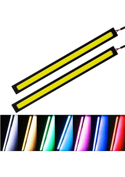 2 Parça Tarzı Beyaz Evrensel 17CM Araba LED Işık Çubuğu Şerit Koçanı Gündüz Çalışan Dış Işıklar Oto Su Geçirmez Araba Styling Drl Barra LED Lamba 12V (Yurt Dışından) fiyatları