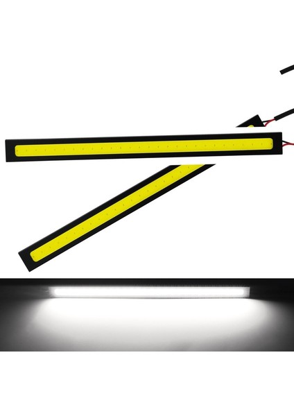 2 Parça Tarzı Beyaz Evrensel 17CM Araba LED Işık Çubuğu Şerit Koçanı Gündüz Çalışan Dış Işıklar Oto Su Geçirmez Araba Styling Drl Barra LED Lamba 12V (Yurt Dışından) indirimleri
