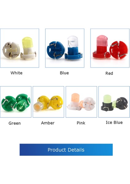 Beyaz 10X T3 Neo Kama LED 8mm Dashboard Ampuller Araba Araç Gösterge Paneli Gösterge Işıkları Için 12V Gösterge Ampul Değiştirme (Yurt Dışından)