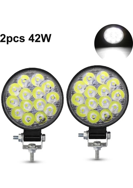 2 Adet 42W Sis Lambası Stili Nlpearl Araba LED Çalışma Işık Çubuğu Spot LED Bar Offroad 12V 24V LED Işık Çubuğu Kamyon Off Road 4x4 4WD Suv Atv LED Sis Lambası (Yurt Dışından)