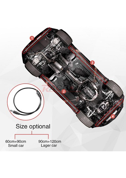 Ses 60CM 90CM 4x Araba Underglow Esnek Şerit LED Uzaktan App Kontrolü Rgb LED Şerit Otomobil Şasi Tüp Altı Gövde Sistemi Neon Işık Altında (Yurt Dışından) indirimleri