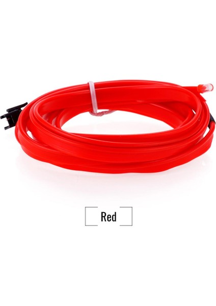 3m Tarzı Kırmızı DC12V LED Dekoratif Şeritler Tüp Kablo Esnek Neon Işık Kızdırma Dize Işık Araba Dekorasyon Için Iç Atmosfer Lambası (Yurt Dışından)