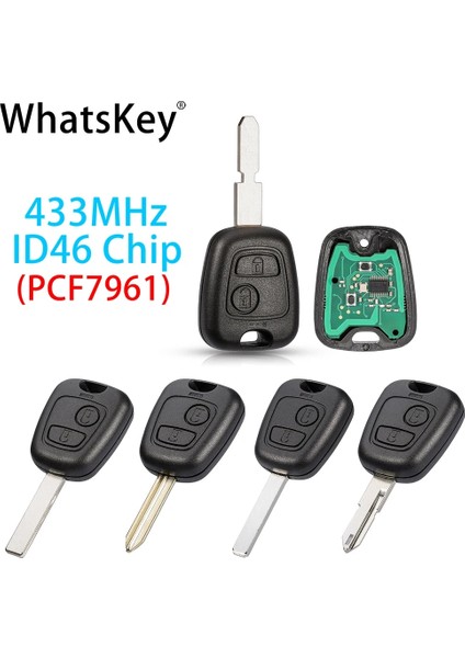 Sx9 Bıçak Stili Whatskey 2 Buttomhz Uzaktan Araba Anahtarı Peugeot Partner Citroe VA2HU83 Bıçak ile ID46 Pcf (Yurt Dışından)