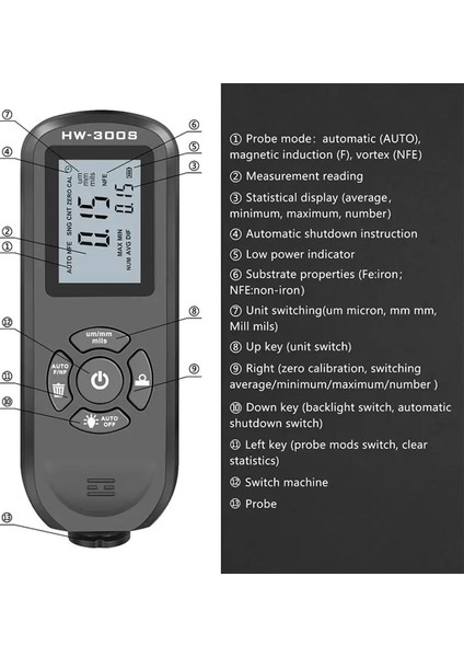 Yeşil Stil Yeni Evrensel Oto Dikte Ölçer Dijital Arka Işık LCD Film Kalınlık Ölçer Araba Boyası Kalınlık Test Cihazı Kaplama Kalınlık Ölçer (Yurt Dışından) modelleri