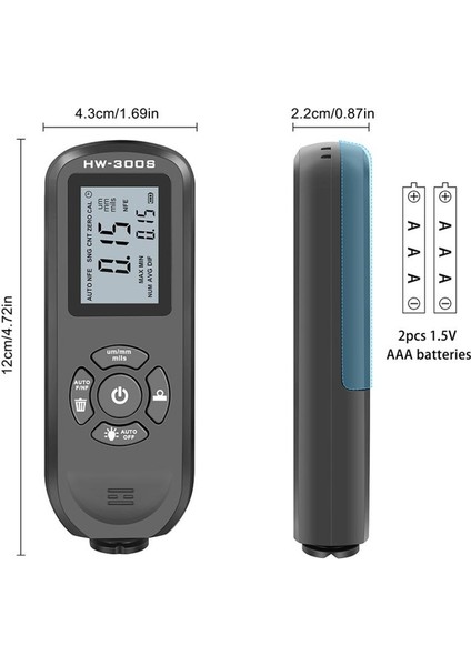 Yeşil Stil Yeni Evrensel Oto Dikte Ölçer Dijital Arka Işık LCD Film Kalınlık Ölçer Araba Boyası Kalınlık Test Cihazı Kaplama Kalınlık Ölçer (Yurt Dışından) fırsatları