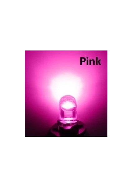 10 Parça Tarzı Pembe x W5W T10 LED Lamba Araba Ampul Epoksi Reçine Cob 12V 6000K 7 Renk Kama Plaka Lambası Dome Göstergesi Okuma Işığı Beyaz (Yurt Dışından)
