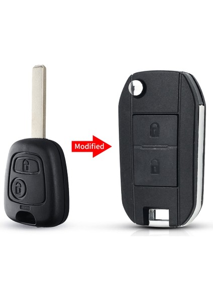 Model 1 Va2 Bıçak Stili Keyyou Modifiye Çevirme Katlanır Araba Anahtarı Kabuk Peugeot Citroe Xsara Uzaktan 2 Düğme Anahtar Kutu HU83 Bıçak (Yurt Dışından)