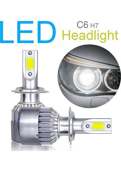 H7 2 Adet H4 LED Far Araba LED Işık H7 Canbus H1 H13 H8 H9 H Hb Hb4 36V K (Yurt Dışından)