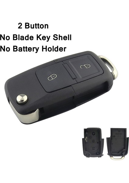Bıçaksız Stil Yok Okeyte Düğmesi Araba Uzaktan Çevirme Katlanır Anahtar Kabuk Kılıf Fob V W Volkswagen Passat Polo Golf Touran Octavia Kesme Bıçağı (Yurt Dışından)
