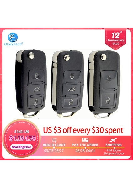 Bıçaksız Stil Yok Okeyte Düğmesi Araba Uzaktan Çevirme Katlanır Anahtar Kabuk Kılıf Fob V W Volkswagen Passat Polo Golf Touran Octavia Kesme Bıçağı (Yurt Dışından) fiyatları