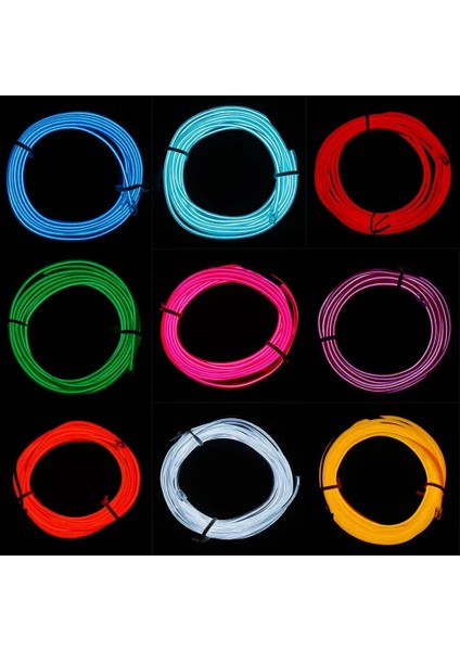 3m Tarzı Kırmızı DC12V LED Dekoratif Şeritler Tüp Kablo Esnek Neon Işık Kızdırma Dize Işık Araba Dekorasyon Için Iç Atmosfer Lambası (Yurt Dışından) modelleri