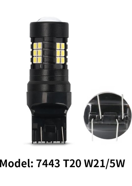 Beyaz Stil 7443 T20 Anbu Ba BAY15D T Araba LED Ampul Ön Arka Dönüş Sinyali Drl Fren Lambası Otomatik 12V 24V Beyaz Kırmızı Amber (Yurt Dışından)