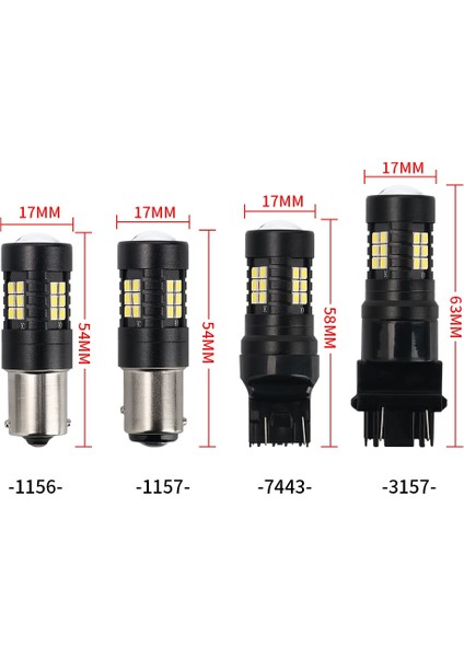 Beyaz Stil 7443 T20 Anbu Ba BAY15D T Araba LED Ampul Ön Arka Dönüş Sinyali Drl Fren Lambası Otomatik 12V 24V Beyaz Kırmızı Amber (Yurt Dışından) modelleri