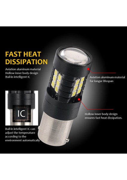 Beyaz Stil 7443 T20 Anbu Ba BAY15D T Araba LED Ampul Ön Arka Dönüş Sinyali Drl Fren Lambası Otomatik 12V 24V Beyaz Kırmızı Amber (Yurt Dışından) fırsatları