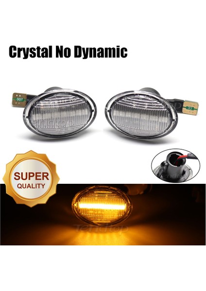 Dinamik Kristal Yok Fiat 500 Için Lancia Lybra Ypsilon Için Maserati Alfa 4c Dinamik LED Yanıp Sönen Dönüş Sinyali Işık Yan Işaret Lambası Araba Styling (Yurt Dışından)