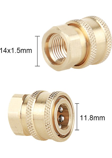 Beyaz Stil Yüksek Basınçlı Yıkayıcı Bakır Konnektör Araba Yıkama Adaptörü "dişi Hızlı Bağlantı Adaptörü M14*1.5 Konnektör (Yurt Dışından)