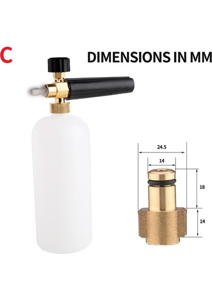 Bort Daewoo Stili Için Yüksek Basınçlı Sabun Köpürtücü Kar Köpüğü Lance Köpük Nozul Jeneratörü Karcher Bosch Elitech Lavor Pennik Lavabo Yüksek Basınçlı Yıkayıcı (Yurt Dışından)