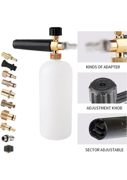 Bort Daewoo Stili Için Yüksek Basınçlı Sabun Köpürtücü Kar Köpüğü Lance Köpük Nozul Jeneratörü Karcher Bosch Elitech Lavor Pennik Lavabo Yüksek Basınçlı Yıkayıcı (Yurt Dışından)