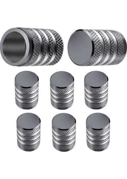 Tip B -Gri Stil 8 Adet Lastik Valf Kapakları Lastik Jant Kök Kapağı Toz Geçirmez Oto Jant Kapağı Alüminyum Alaşım Arabalar ve Motosikletler Için Nipel Kapakları Bisikletler (Yurt Dışından)