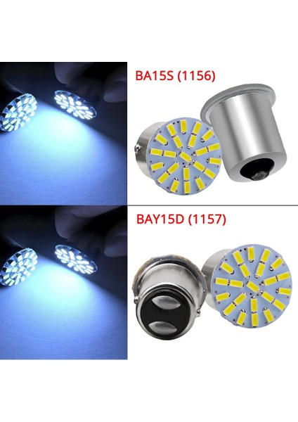 1157 BAY15D Stili Sarı 1156 Ba BAY15D P21W 22SMD Beyaz Araba LED Fren Dönüş Işık Park Lambası Otomatik LED Yedekleme Kama Lambası Kuyruk Plaka Ampul (Yurt Dışından) fırsatları