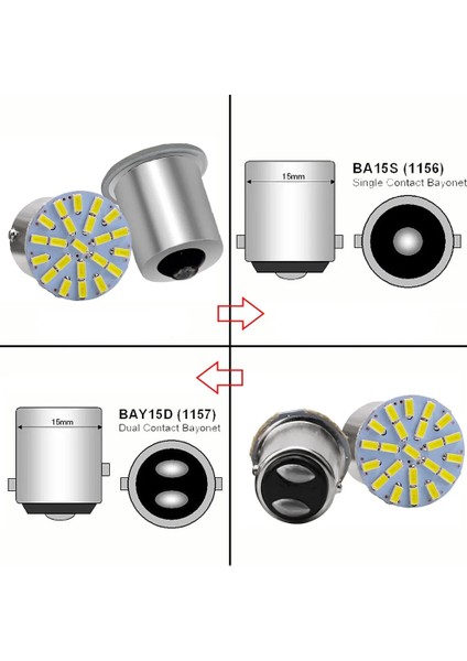 1157 BAY15D Stili Sarı 1156 Ba BAY15D P21W 22SMD Beyaz Araba LED Fren Dönüş Işık Park Lambası Otomatik LED Yedekleme Kama Lambası Kuyruk Plaka Ampul (Yurt Dışından) indirimleri