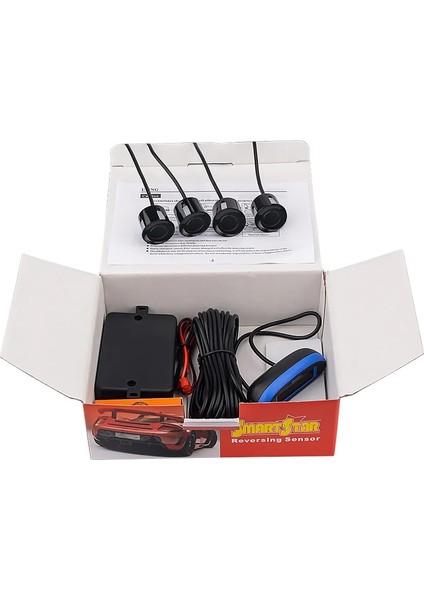 Siyah Aoshıke Otopark Radar Monitörü Düşük Sıcaklık Araba Oto Parktronic 4 Sensörlü LED Park Sensörü Bip Ters Alarm Sistemi (Yurt Dışından)
