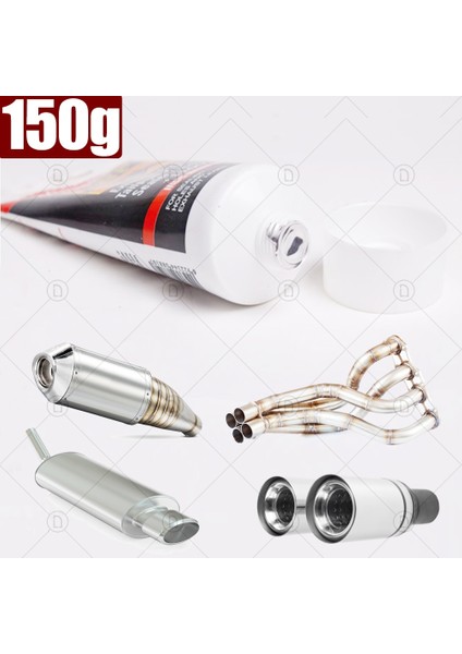 75G Tarzı Yüksek Sıcaklık Mastik Araba Egzoz Borusu Egzoz Susturucu Motosiklet Tamir Oto Tamir Aracı Yapıştır Tutkal Otomotiv Metal 150G (Yurt Dışından) fırsatları