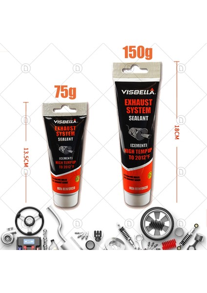 75G Tarzı Yüksek Sıcaklık Mastik Araba Egzoz Borusu Egzoz Susturucu Motosiklet Tamir Oto Tamir Aracı Yapıştır Tutkal Otomotiv Metal 150G (Yurt Dışından) indirimleri