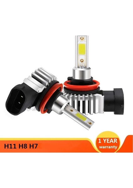H11 Stili 8000K Beyaz Mavi 2 Adet Blanc Mini Canbus H4 LED H7 LED Araba Far 12V Lm 6000K 8000K Lamba H3 H Hb Hb4 H8 H9 H LED 6500K (Yurt Dışından)